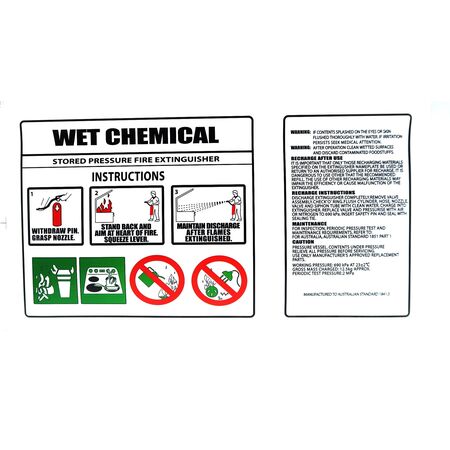 Wet Chemical Fire Extinguisher 7.0LT | Class F Fire Safety | Easy to Operate | by Fire Factory Australia