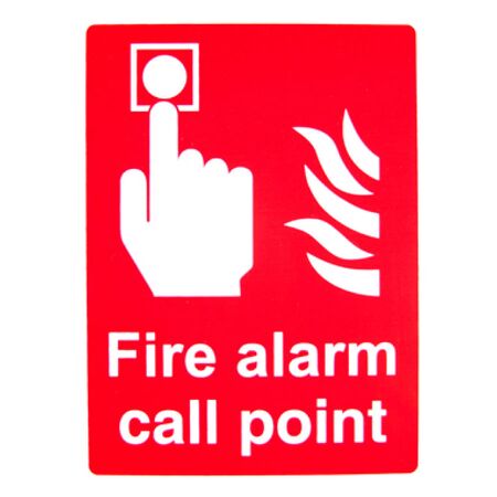 Fire Alarm Call Point Sign (Metal) | Durable Construction | Clear Identification | Standard Size 150mm x 200mm | by Fire Factory Australia