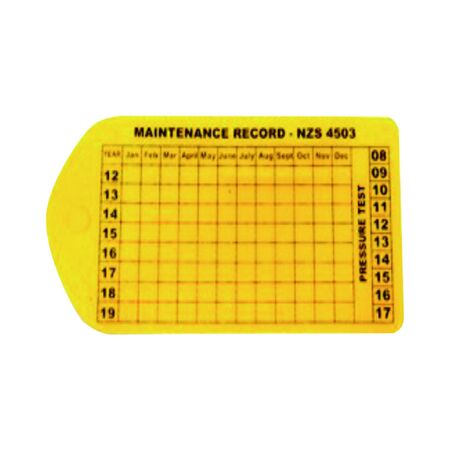 Plastic Maintenance Service Tags | Durable Plastic | 80mm x 40mm | Pack of 100 | by Fire Factory Australia