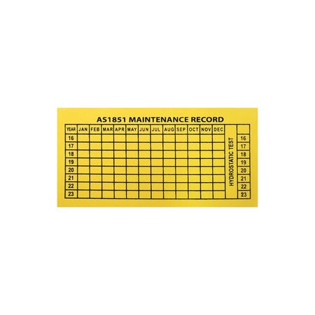 Maintenance Service Tags with Sticker | 100 Tags per Roll | Self-Adhesive Design | 80mm x 40mm | by Fire Factory Australia