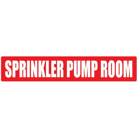 Sprinkler Pump Room Red Strip | High Visibility | Durable Plastic | Fire Safety Signage | by Fire Factory Australia