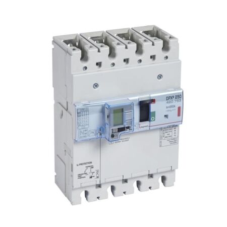 DPX³ 250 3 Pole + N/2 250A Thermal Magnetic MCCB with Earth Leakage Module 36kA