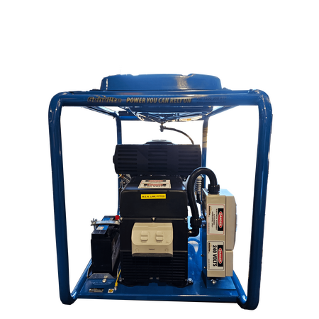 Hyundai H740E Portable Petrol Generator | Push Button Start | 25L Fuel Tank | Single or 3 Phase Power | by Genelite