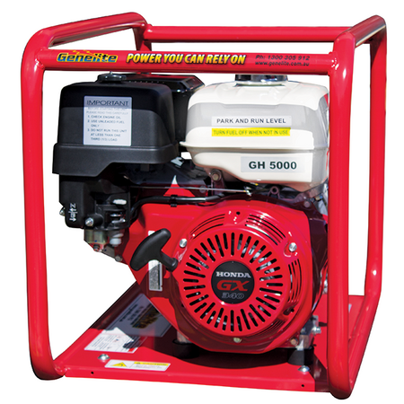 Honda GX340 Portable Petrol Generator | 6 kVA Power Output | Recoil Start | Open Frame Design | by Genelite