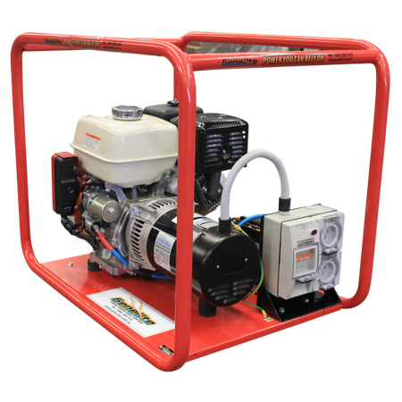Honda GX340E Portable Petrol Generator | 5 kW Power Output | Key & Pull Start | Heavy-Duty Frame | by Genelite