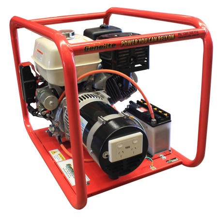 Honda GX340E Portable Generator | 5 kW Power Output | Key & Pull Start | Heavy-Duty Frame | by Genelite
