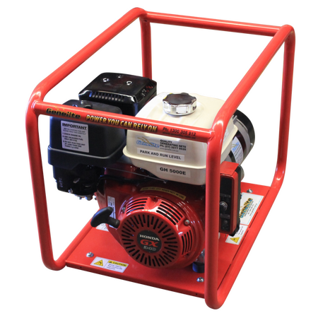 Honda GX340E Portable Generator | 5 kW Power Output | Key & Pull Start | Heavy-Duty Frame | by Genelite