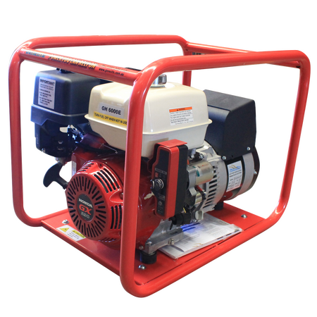 Honda GX390E Portable Petrol Generator | 6 kW Power Output | Key & Pull Start | by Genelite