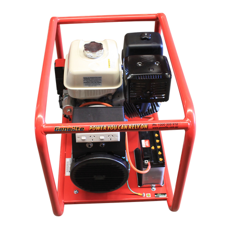 Honda GX390E Portable Petrol Generator | 6 kW Power Output | Key & Pull Start | by Genelite