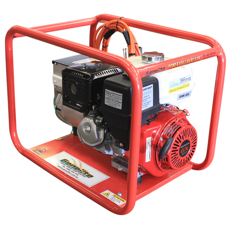 Honda GX390 Pull Start Welder | Weather Protected Outlets | Extra Large Roll Frame | by Genelite