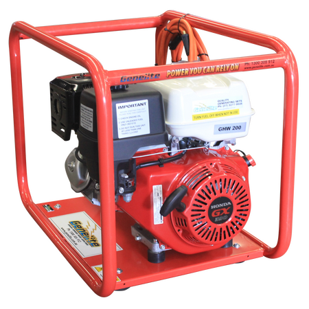 Honda GX390 Pull Start Welder | Weather Protected Outlets | Extra Large Roll Frame | by Genelite