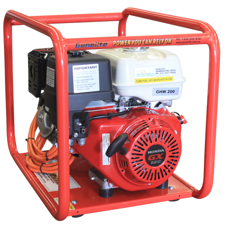 Honda GX390 Pull Start Welder | Weather Protected Outlets | Extra Large Roll Frame | by Genelite