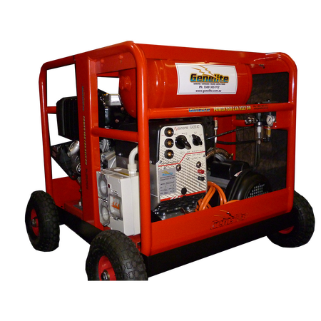 7 kVA 200 Amp AC Welder & 14 cfm Compressor | Heavy-Duty Diesel | Kohler KD440 Engine | by Genelite