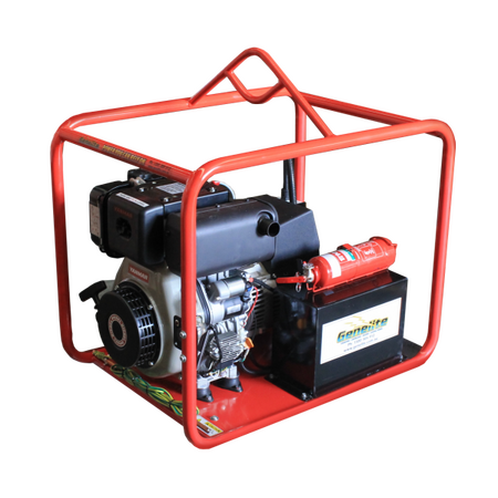 Portable Diesel Generator L100E | 5 kW Power Output | Key & Pull Start | Mine Spec Features | by Genelite