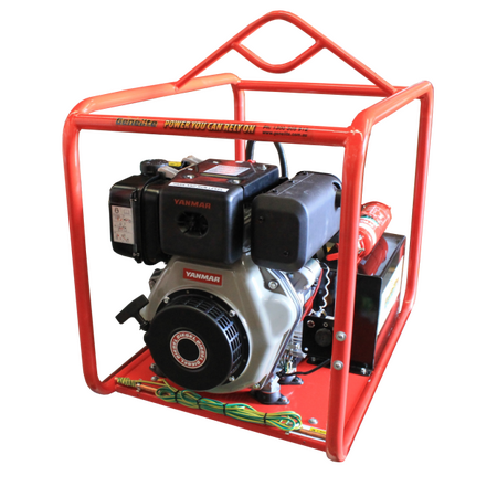 Portable Diesel Generator L100E | 5 kW Power Output | Key & Pull Start | Mine Spec Features | by Genelite