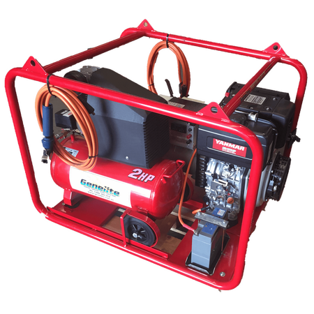 7.0 kVA 200 Amp AC Welder & 14 CFM Compressor | Yanmar Diesel Engine | Multi-Function Workstation | by Genelite