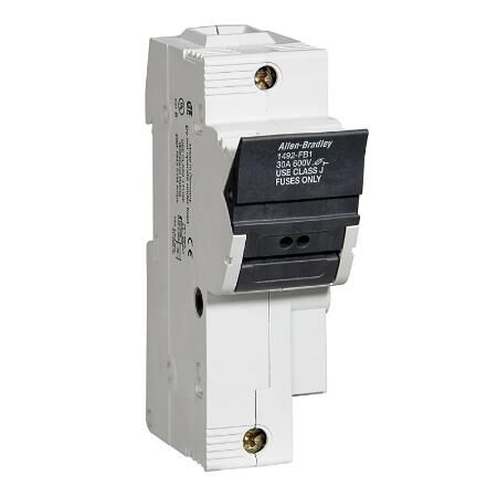 Allen-Bradley 1492FB1M30 Fuse Holder 1 Pole 30 Amp DIN Rail Mount