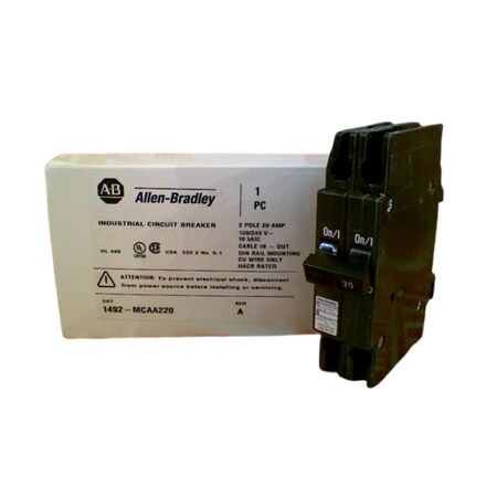 Allen-Bradley 1492MCAA220 Miniature Circuit Breaker 2 Pole 20 Amps