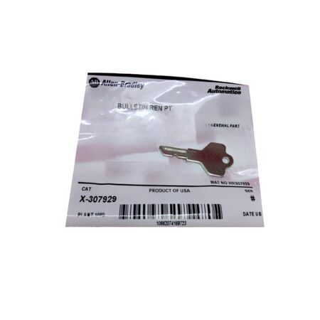 Allen-Bradley X307929 Cylinder Lock Key for 30.5 mm Pushbutton Switch