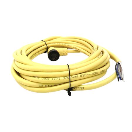 Allen-Bradley 889NR5AE20F Mini Cable Female Right Angle 5-Pin PVC Yellow 18 AWG