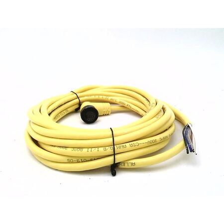 Allen-Bradley 889NR5AE20F Mini Cable Female Right Angle 5-Pin PVC Yellow 18 AWG