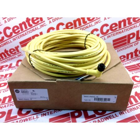 Allen-Bradley 889DR4AE15 DC Micro M12 Female 4-Pin PVC Cable 15 Meter