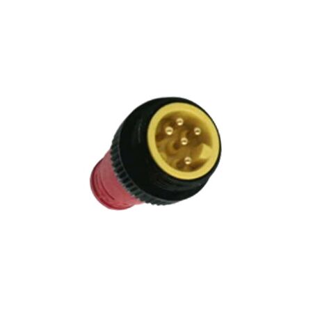 Allen-Bradley 889AM65SP61 5 Pin Shorting Plug with Red Overmold
