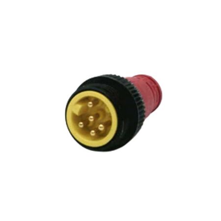 Allen-Bradley 889AM65SP61 5 Pin Shorting Plug with Red Overmold