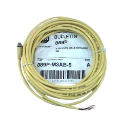 Allen-Bradley 889PM3AB5 PICO Cable Male Straight 3 Pins 5m