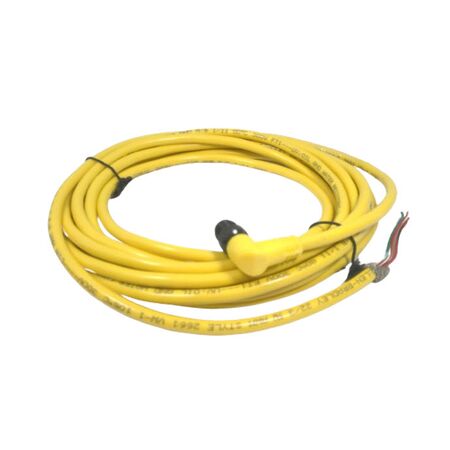 Allen-Bradley 889RE3ECA5 AC Micro Dual Key 3-Pin Male R-Angled Connector with PVC Cable