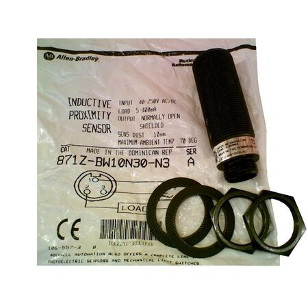 Allen-Bradley 871ZBW10N30N3 Proximity Sensor 2 Wire AC/DC Weld Field Immune