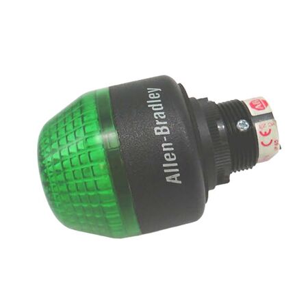 Allen-Bradley 855PBB10ME322 Illuminated Panel Mount Beacon Green 120 VAC