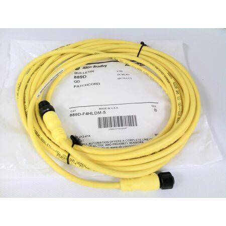 Allen-Bradley 889DF4HLDM5 DC Micro Cable 4 Pins Straight Male Female