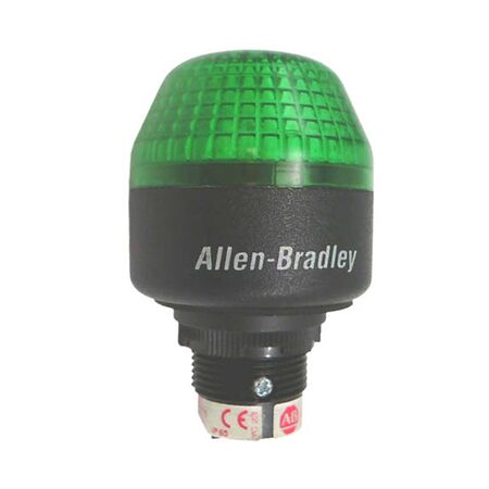 Allen-Bradley 855PBB10ME322 Illuminated Panel Mount Beacon Green 120 VAC