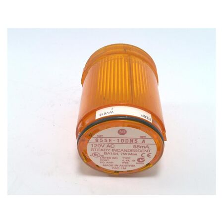 Allen-Bradley 855E10DN5 Control Tower Stack Light 50mm Amber