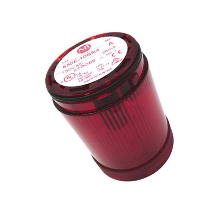 Allen-Bradley 855E10BR4 Control Tower Stack Light 50mm Red Strobe 120V AC
