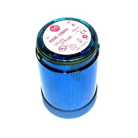 Allen-Bradley 855E10BR6 Control Tower Stack Light Strobe Module Blue Lens