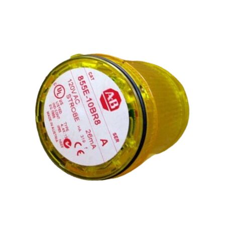 Allen-Bradley 855E10BR8 Control Tower Stack Light Yellow Strobe LED
