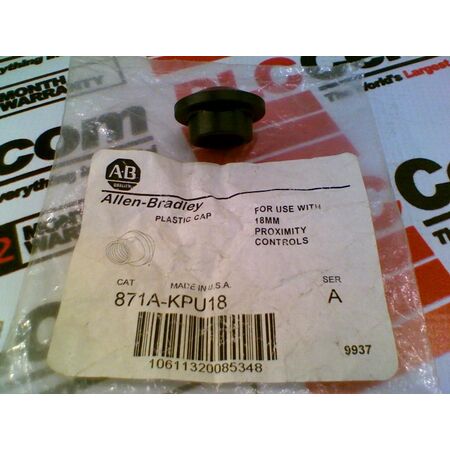 Allen-Bradley 18mm Unshielded Plastic End Cap Accessory