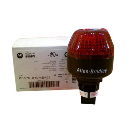 Allen-Bradley 855PSB10ME422 Panel Mount Strobe 120V AC Red