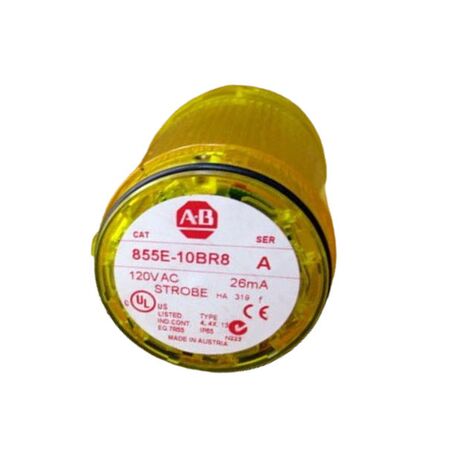 Allen-Bradley 855E10BR8 Control Tower Stack Light Yellow Strobe LED