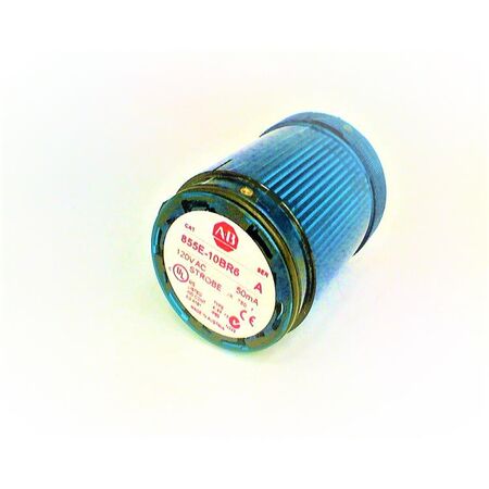 Allen-Bradley 855E10BR6 Control Tower Stack Light Strobe Module Blue Lens