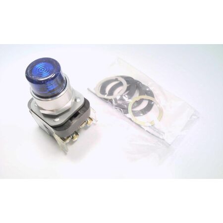 Allen-Bradley 800TQBH2B Momentary Blue LED Push Button 30mm
