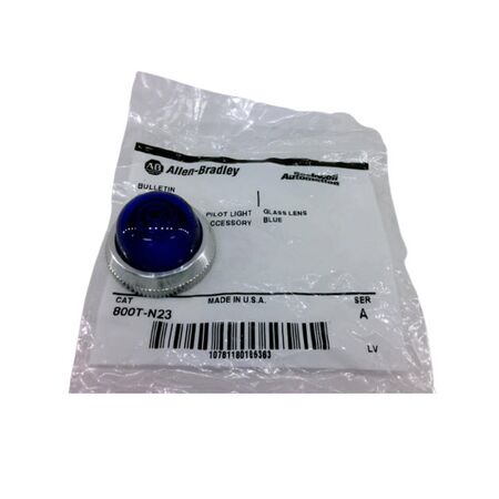 Allen-Bradley 800TN23 Replacement Lens Pilot Light Cap Blue Glass 30mm