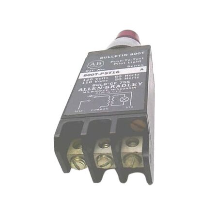 Allen-Bradley 800TPST16R Pilot Light Red 18mm Transformer 120V AC