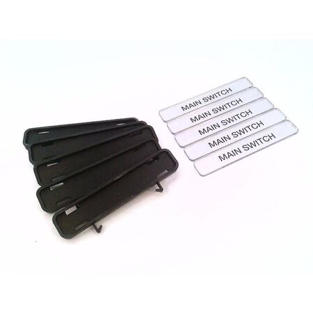 Allen-Bradley Legend Plate for Size 8 Bezels with 'Main Switch' Text