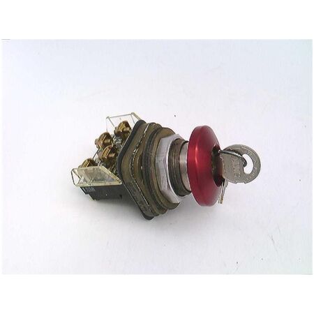 Allen-Bradley 800TE2433M6A Cylinder Lock Push Button 30mm Mushroom Red