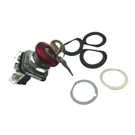 Allen-Bradley 800TE24M6A Mushroom Pushbutton with Cylinder Lock