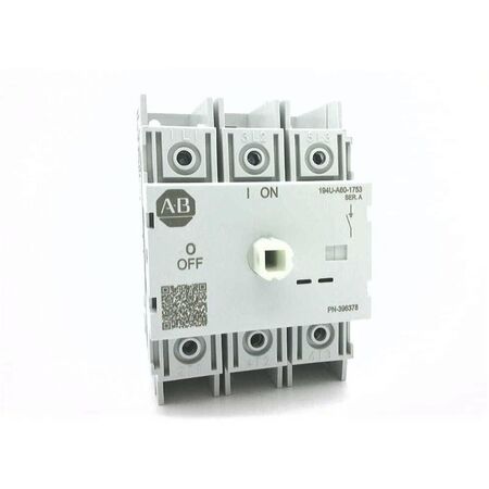 Allen-Bradley 194U Base DIN Mount Disconnect Switch 60A 3 Pole