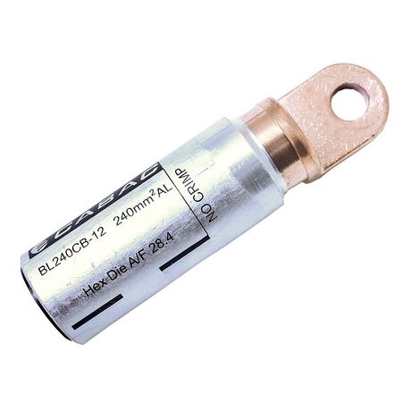 Bi-Metal Circ Break Lug 185mm2 10mm Stud (Bi-Metal Circ Break Lug 185mm2 10mm Stud)